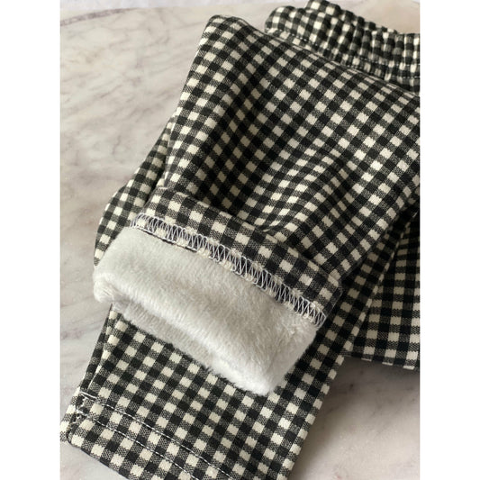 Gingham Mink Lined Leggings